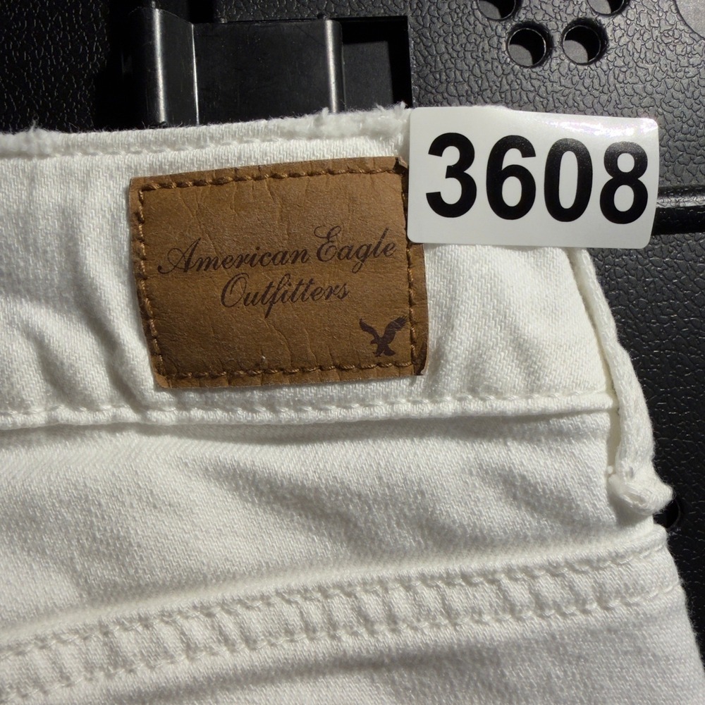 Vintage American Eagle Cutoff Shorts Womens 6 White Y2K Boho - Picture 4 of 6